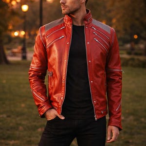 80s Cropped Leather Jacket - Etsy