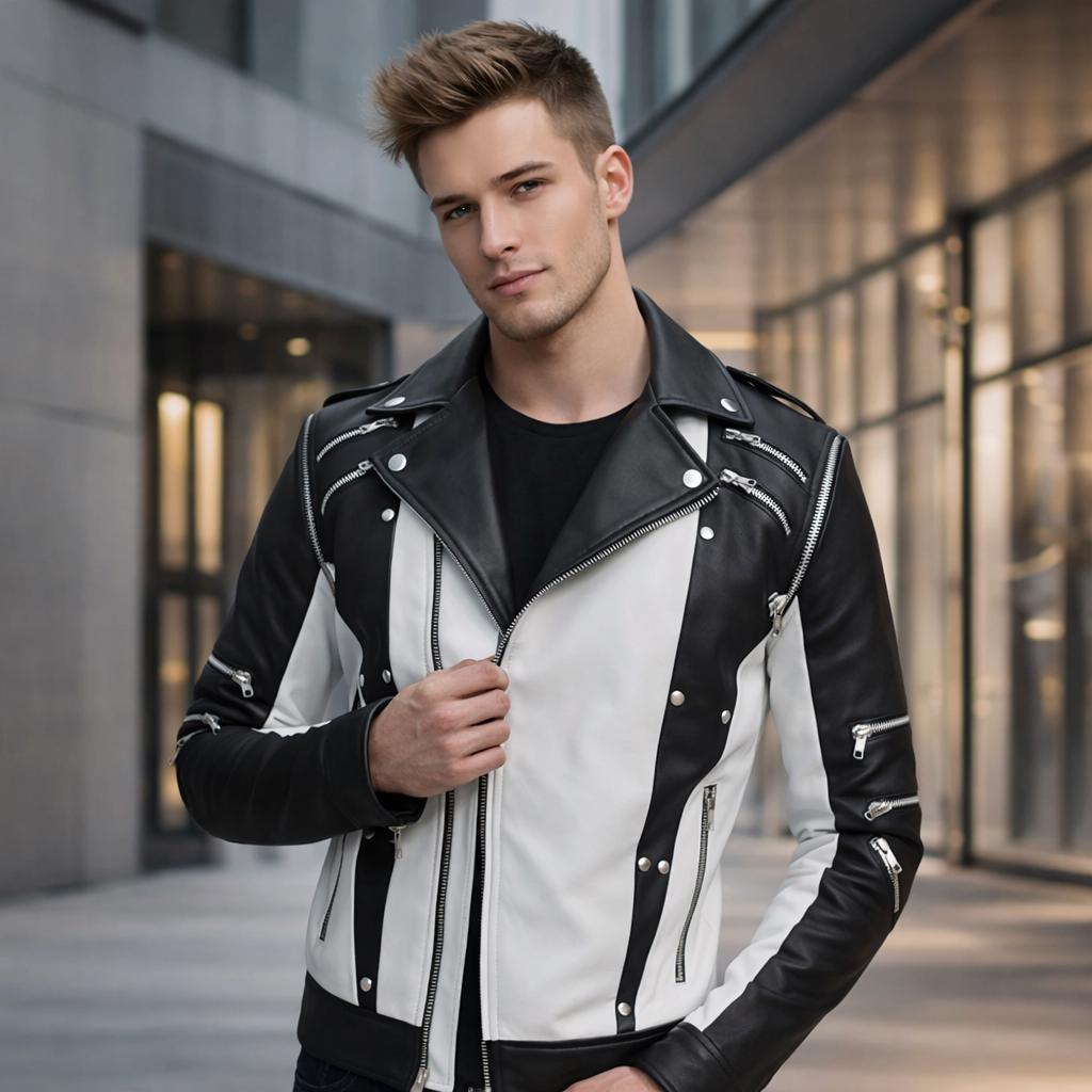 80s White Leather Jacket - Etsy