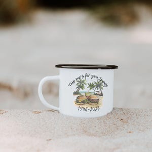 Jimmy Buffett Tribute 16 oz Shaker Glass | Margaritaville Fans | Parrotheads | Gift for Music Lovers | Cheeseburgers in Paradise