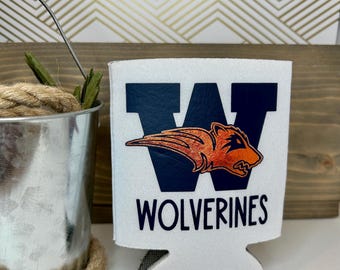 Wakeland drink koozie - Wolverines can cooler - water bottle cozie