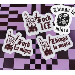 Adesivo FUCK ICE - Adesivo Chinga La migra - Adesivo FUCK la migra - *adesivo in vinile* e resistente all'acqua
