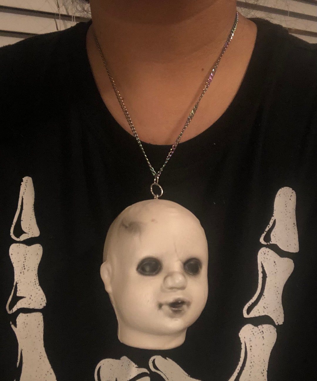 CREEPY Baby Doll Head Necklace Baby Doll Head Necklace Creepy Doll