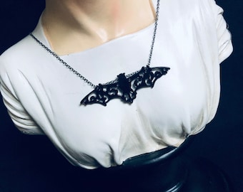 Collar de murciélago - Collar de murciélago delicado - Collar gótico - Collar de Halloween