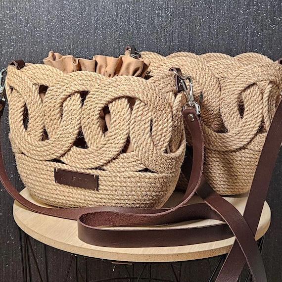 Jute Rope Bag Sewing Instructions tutorial secrets and Nuances stylish Jute Bag detailed Instructions gift for Needleworkers Etsy