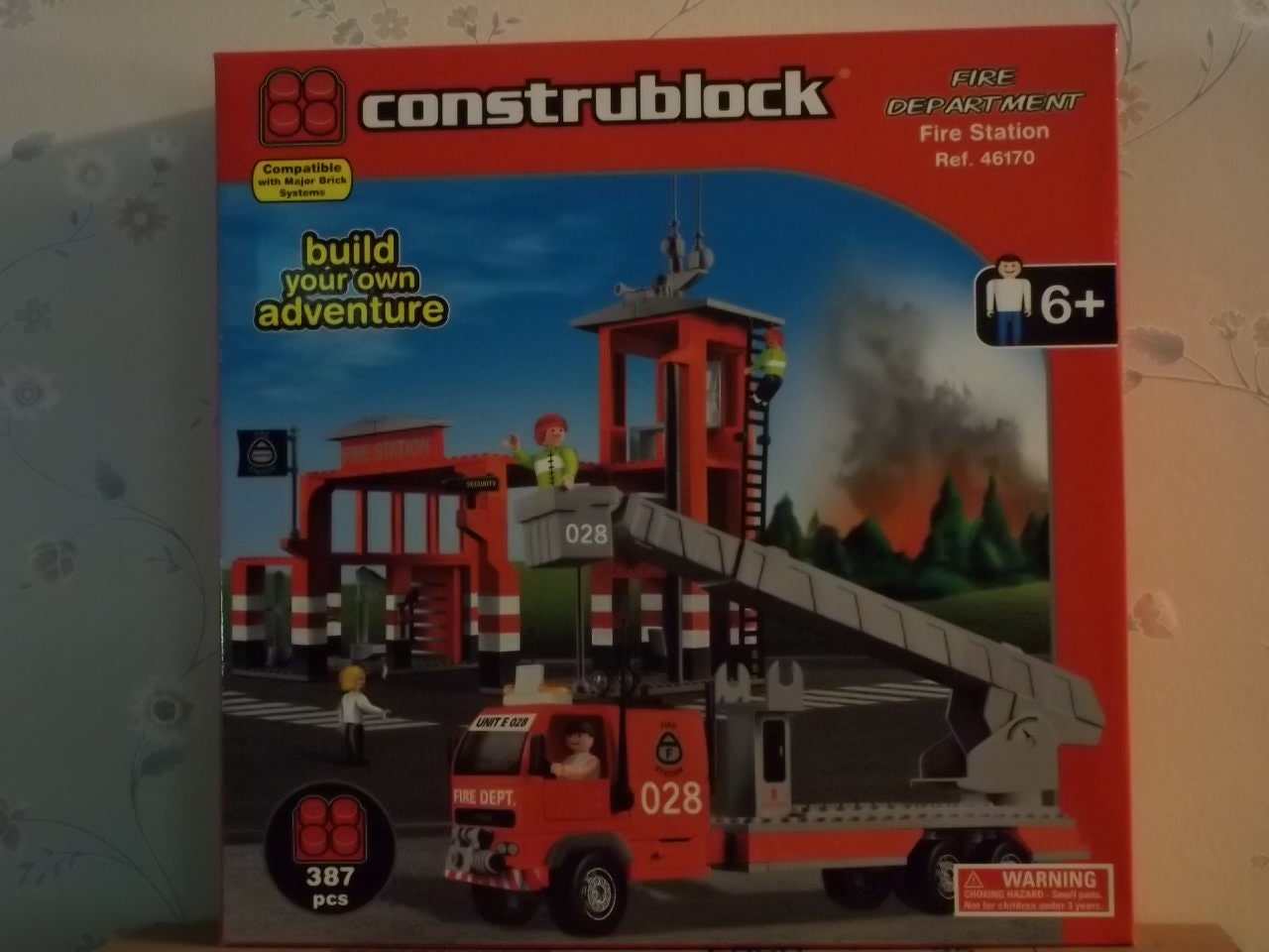 Building Blocks Firework Construblock Fire Truck and Fire Station Building Block Set, 387 Pieces ...