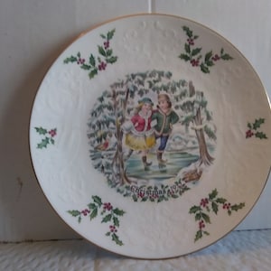Weihnachten 1977 Teller - First Of A Series von Royal Doulton, England