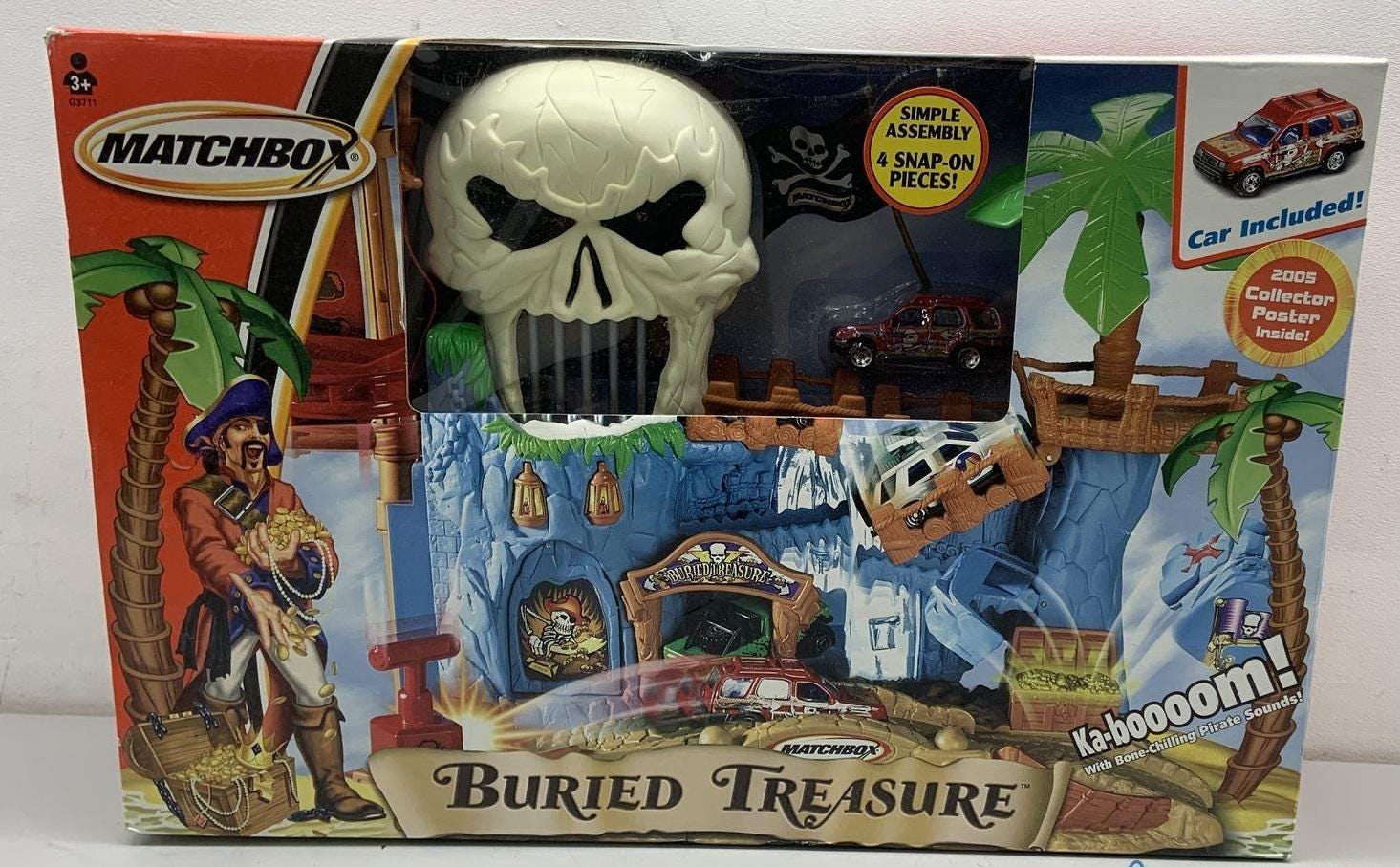 Vintage Matchbox Buried Treasure Adventure Playset W/ Vehicle