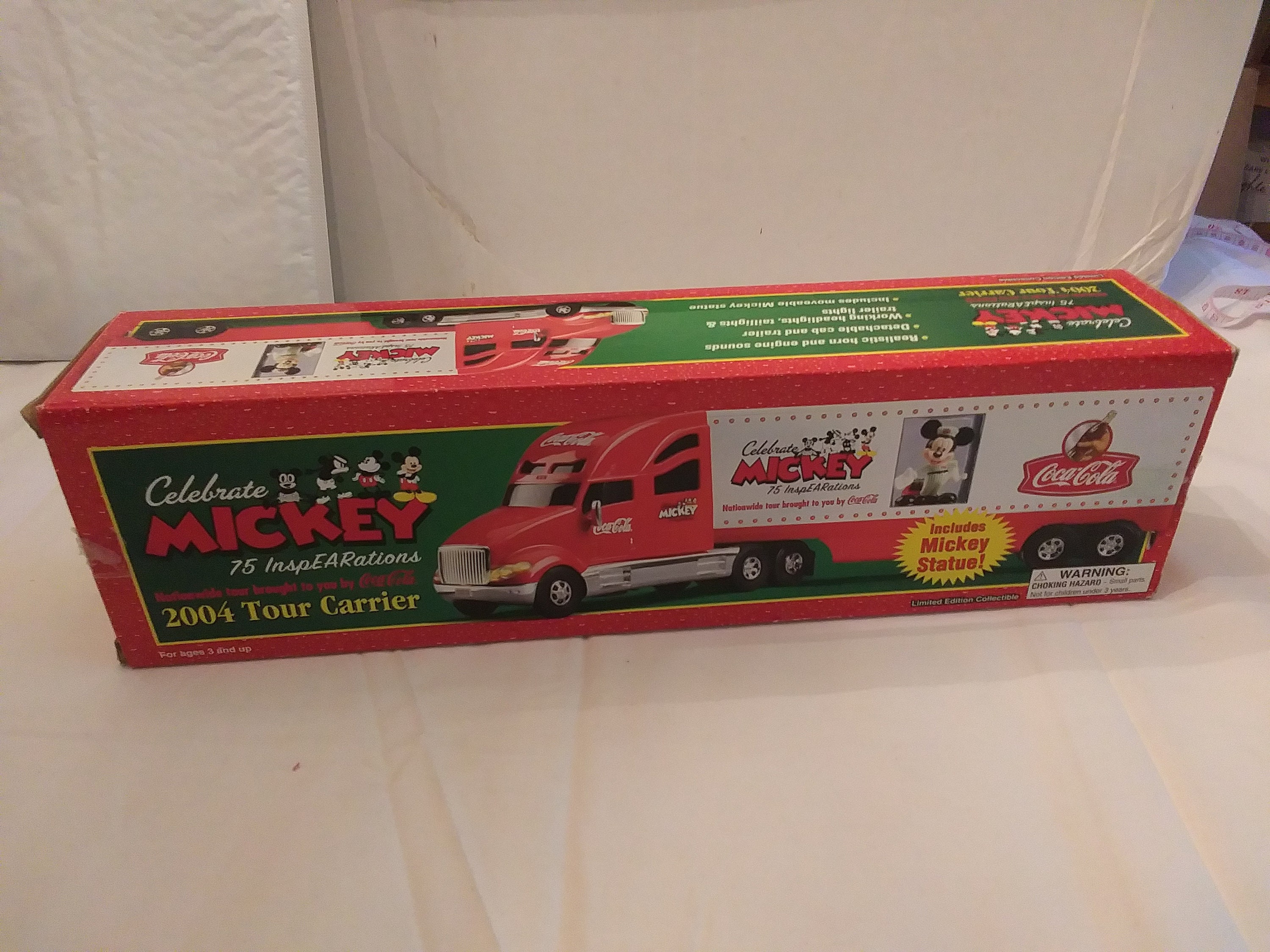 【美品レア・ヴィンテージ】コカコーラ ミッキー75周年トラック 2004年製 Coca Cola Mickey Mouse 75 Inspearations Tour Carrier Truck W
