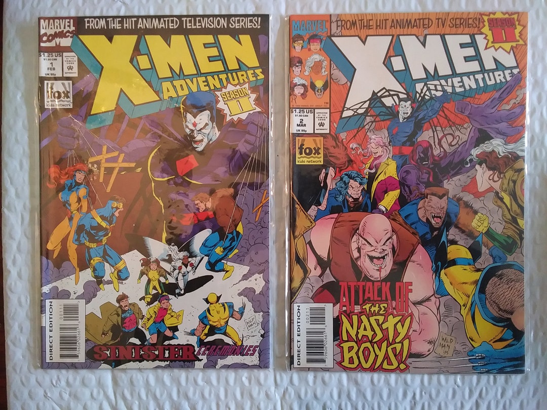 Collection of 9 Marvel Comics - X-men Adventures (FOX TV) - Etsy