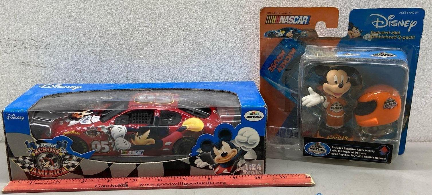 NASCAR - Walt Disney's Mickey Mouse Die-cast Car & Figure, IOB - Etsy