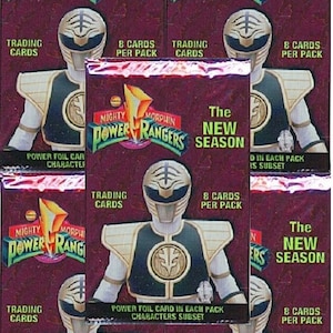 5 Red Packs of 1994 Mighty Morphin Power Rangers New Season 1 pack