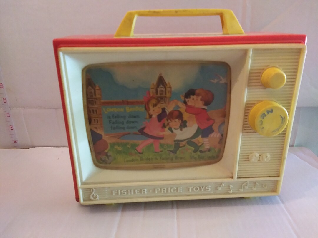 Vintage 1964 Fisher Price Giant Screen Music Box TV Two Etsy