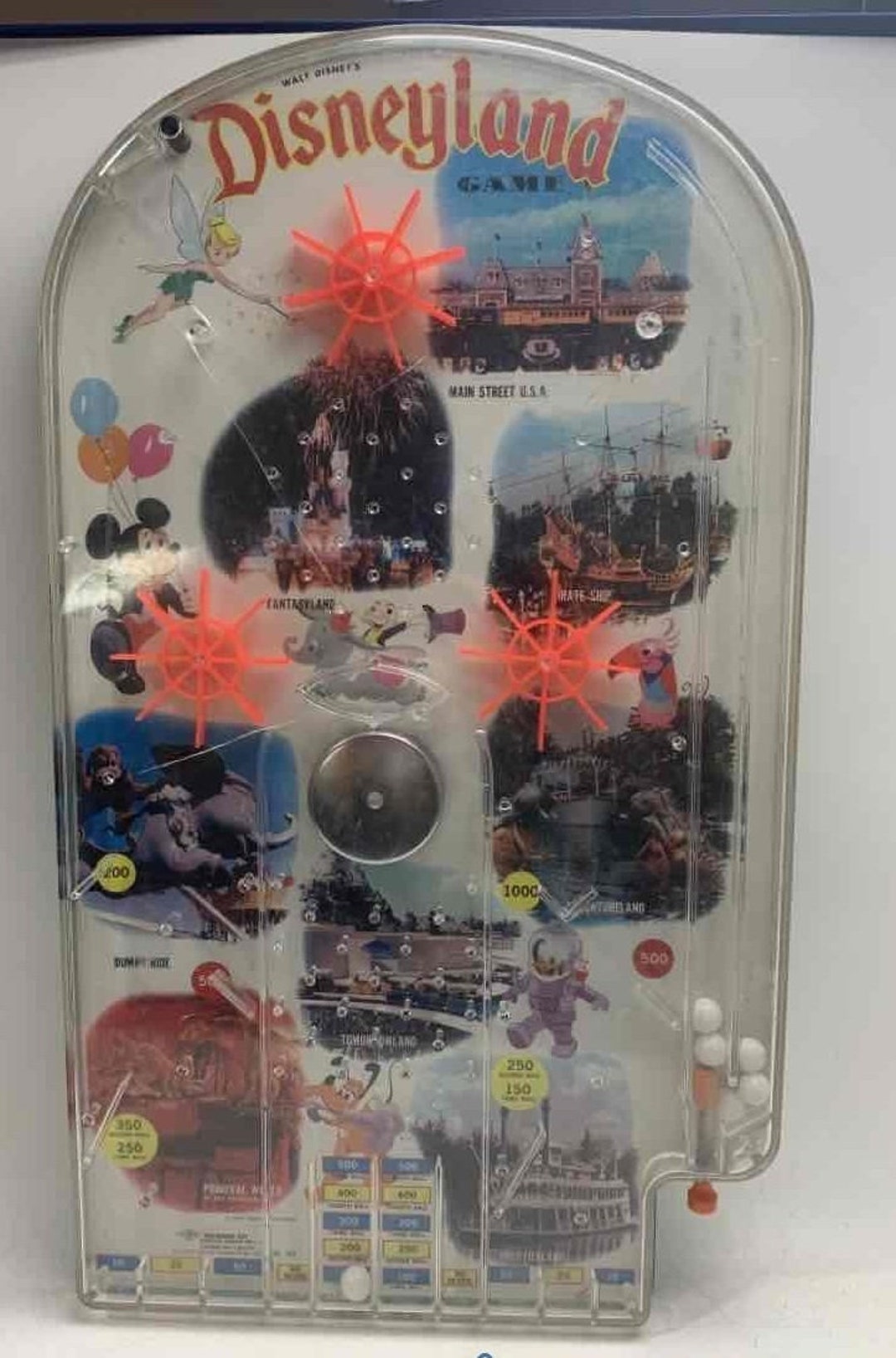 Vintage Disneyland Pinball Game by Wolverine Toy Co. Walt Disney