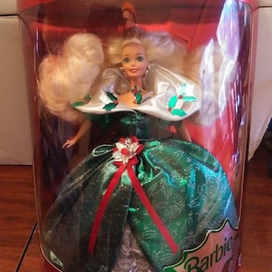 Vintage 1995 Happy Holidays Barbie Doll Special Edition, MIB