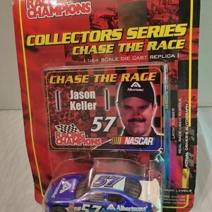 Nascar No. 57 Jason Kellar - Chase The Race Druckguss-Sammlerauto & Karte