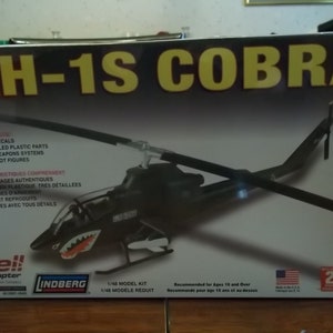 Lindberg 71143 AH-1S Cobra Copter model kit Decals Pale Rider, New