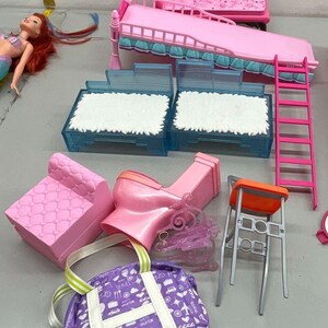 Barbie & Disney Princess Dolls - Ariel, Beast, Horse, Furniture, Wardrobe Closet, Barn image 9