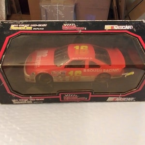 Roush Racing No. 16 Wally Dallenbach NASCAR die-cast stock car, 1:24 scale, MIB
