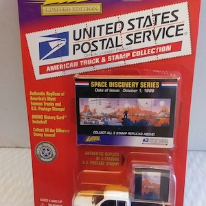 USPS Space Discovery Series Pick-Up Truck Replica Stamp Vehicle by Johnny Lightning, MIP