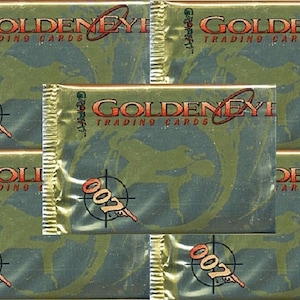 5 Packs of 1995 GoldenEye James Bond movie cards - collector full pack