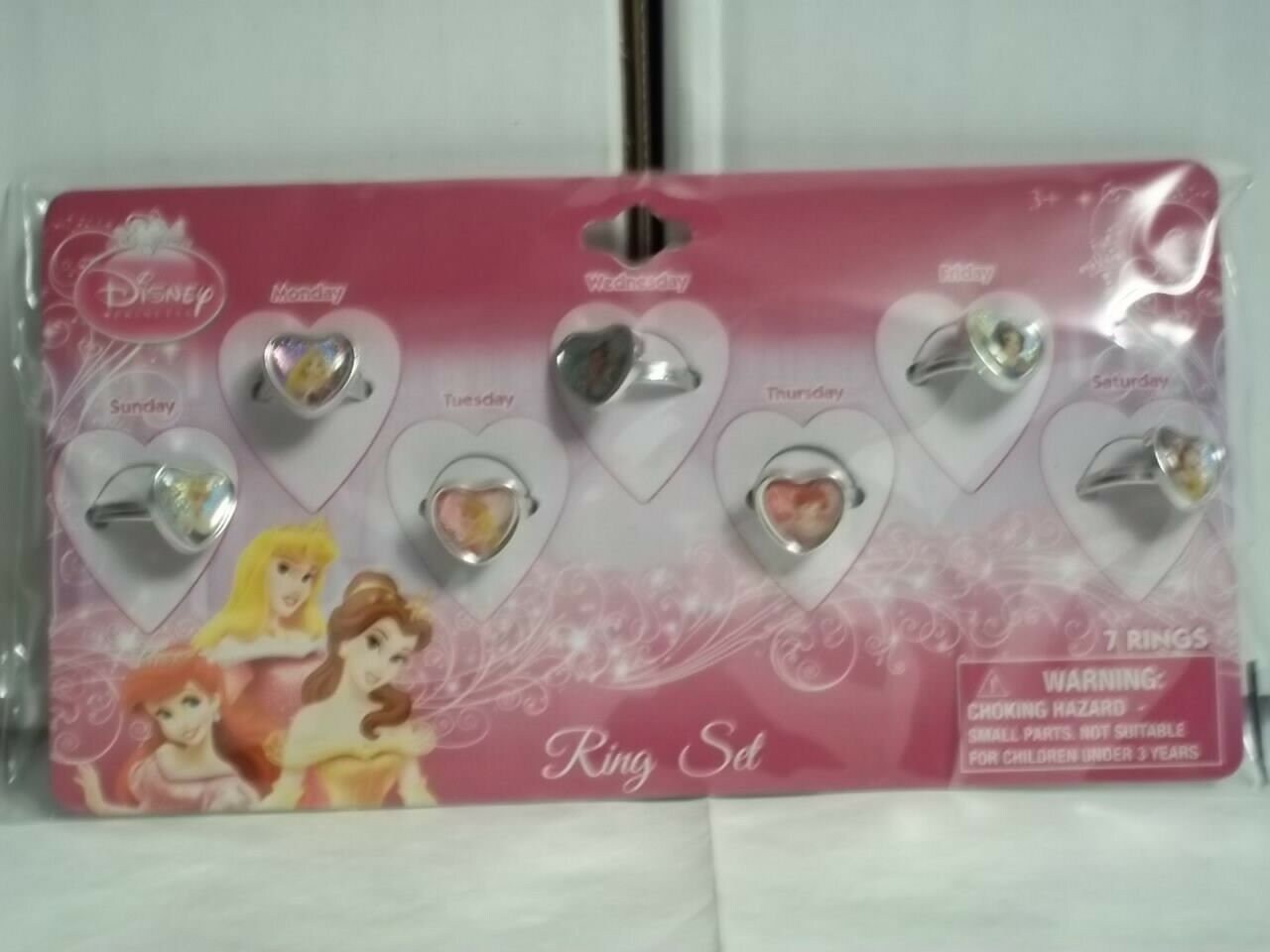 Weekdays Ring Walt Disney Princess 7 Days of the Week Ring Set on the Original ...