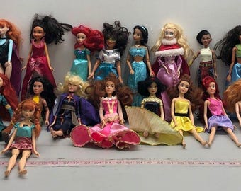 24 Disney Character Dolls - Frozen, Tangled, Ecanto, More+