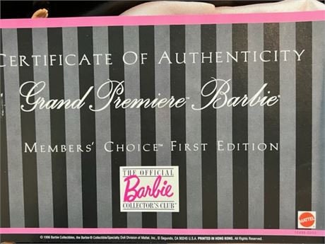 Grand Premiere Barbie　Member's Choice Grand Premier Barbie Doll - Member's Choice, 1st Edition
