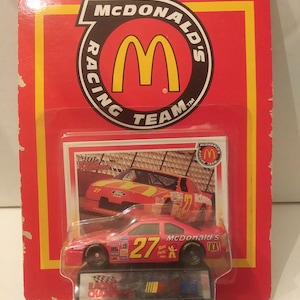 1992 NASCAR Mc Donalds No. 27 Hut Stricklin Die-Cast & Sammelkarte, MIP