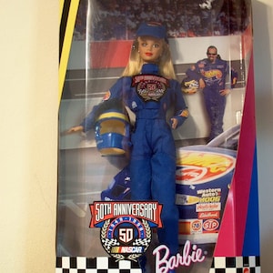 NASCAR Memorabilia 50th Anniversary, Hot Wheels Barbie doll, MIB