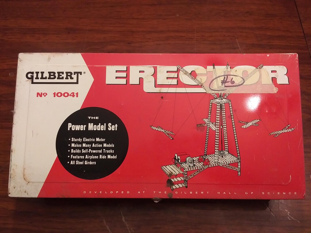 Vintage Gilbert Erector Set No. 10041 (#6) in Original Metal Case W ...