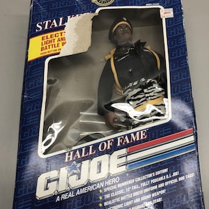 Vntg G.I. Joe Hall of Fame Stalker Action Figure w/ Accessories & Manual, IOB
