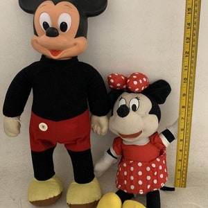 Vintage 1970-2000 - 7 Walt Disneys Musse och Mimmi Pigg plyschdockor bild 3