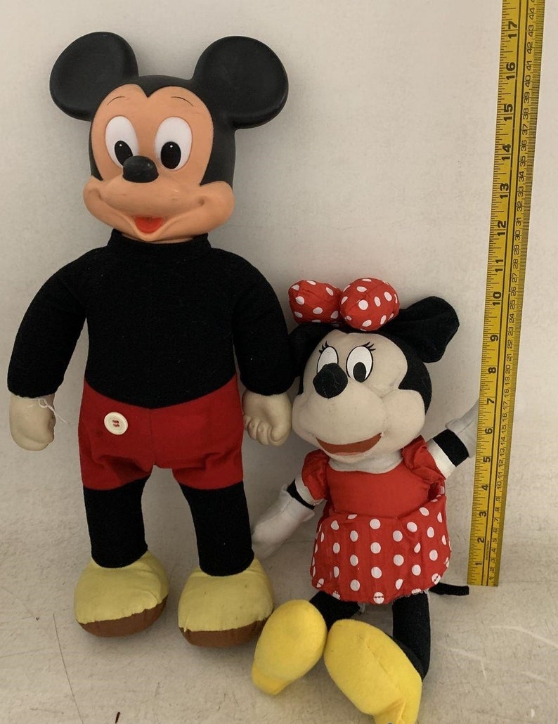 Vintage 1970-2000 - 7 Walt Disneys Musse och Mimmi Pigg plyschdockor bild 3