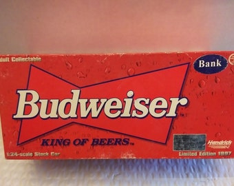 1997 Monte Carlo NASCAR Budweiser No. 25 Die-Cast Vehicle & Bank, MIB