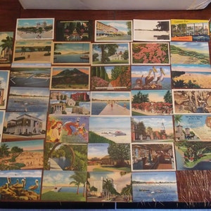 Collection de 41 cartes postales vintage US City, chrome, lin 1 - Touristes, monuments, art et parcs