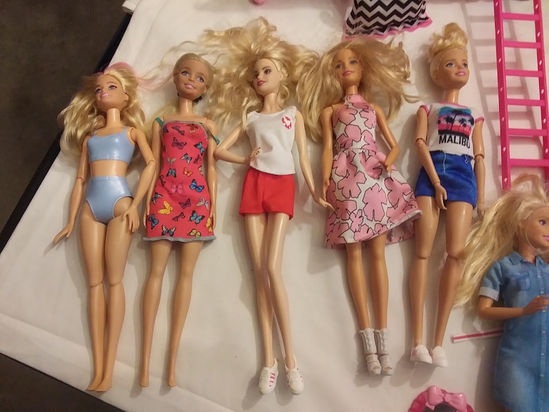 Barbie & Disney Princess Dolls - Ariel, Beast, Horse, Furniture, Wardrobe Closet, Barn image 2