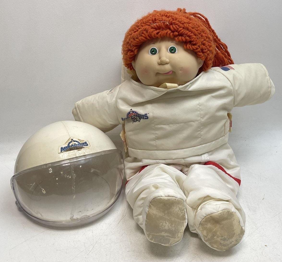 Vintage 1980s Cabbage Patch Kids Young Astronaut Doll - Red Hair Girl