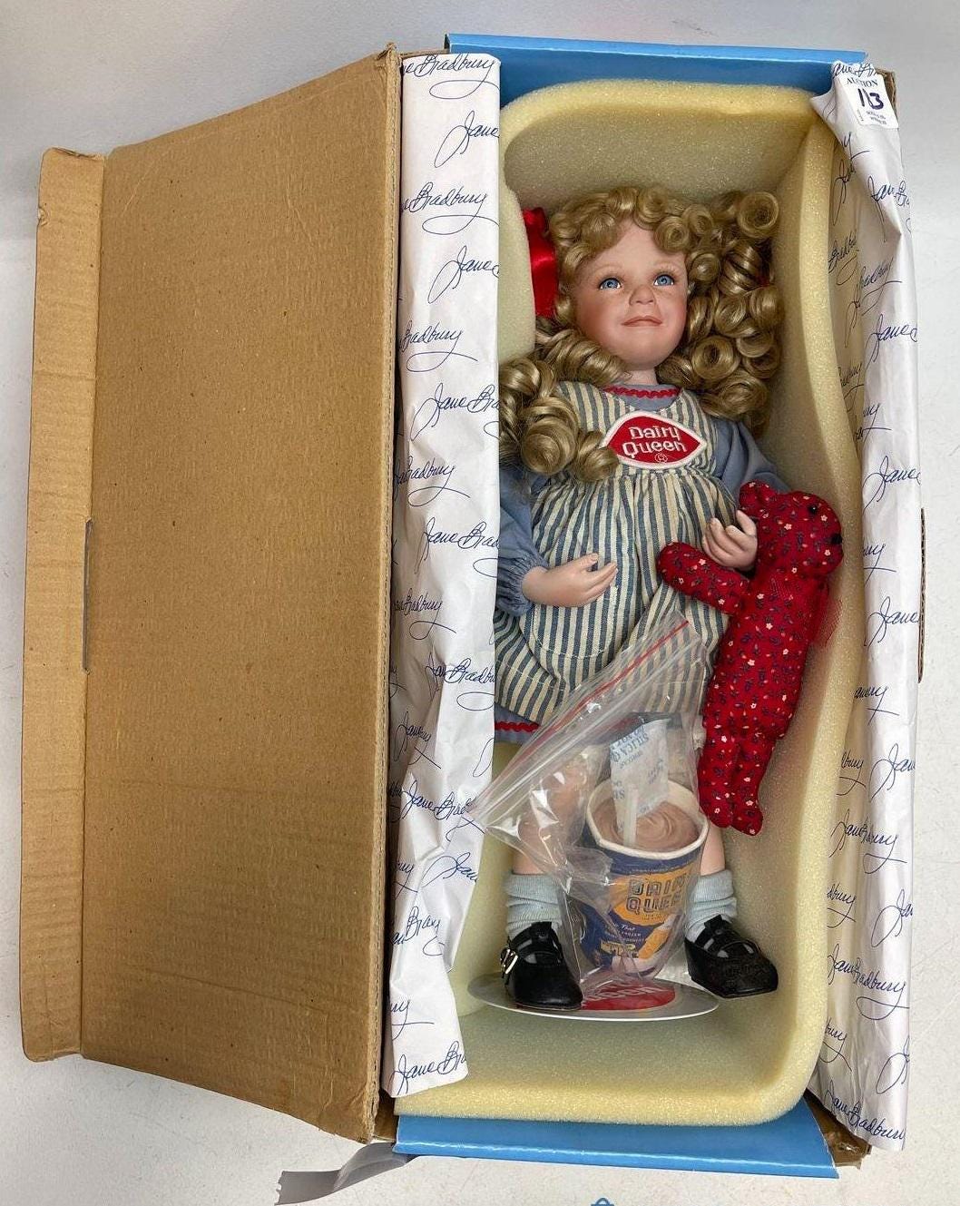 Vintage Jane Bradbury Dairy Queen, Betty Sue Porcelain Doll, Rare