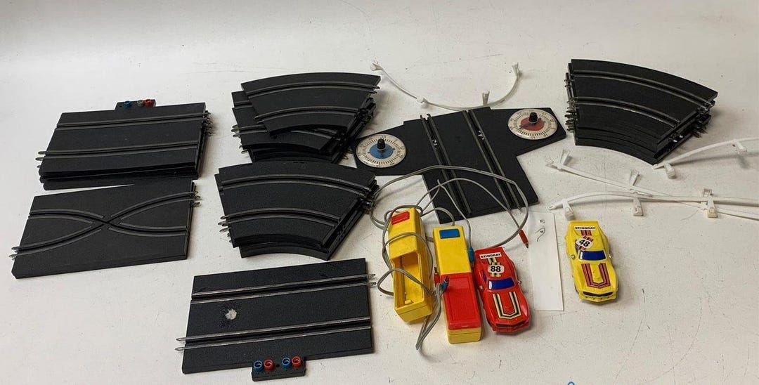 Corvette Stingray Vintage Slot Car Race Track Set - Etsy