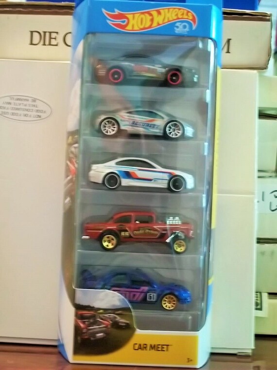 Hot Wheels Car Meet Collection 5 Pack Set 50th Anniversary Etsy