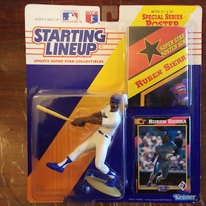 1992 Startaufstellung MLB Ruben Sierra Action Figur mit Poster & Karte,