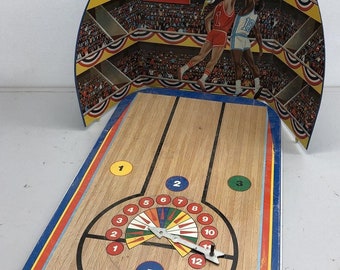 Vintage 1971 Marx Professional Set Shot NBA Basketball Tin Tabletop Sports Game