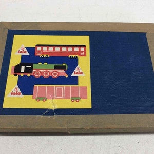 8 Piece Vintage Aoia Hand Made/Painted Toy Trains, very nice work