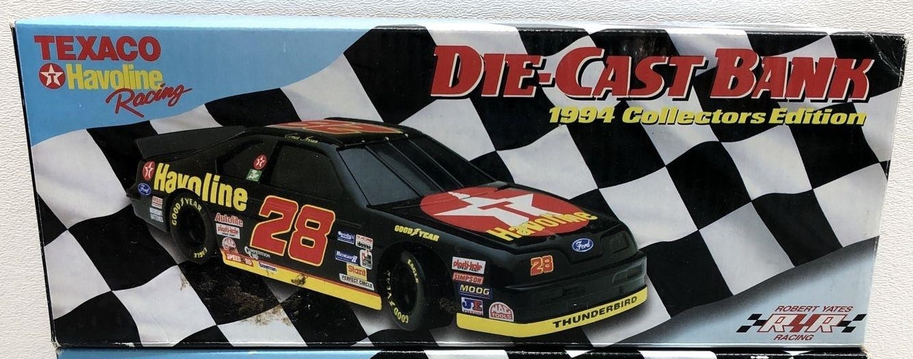 Texaco Havoline Racing Die-cast 1994 NASCAR Car Shaped Coin Bank
