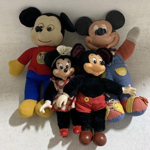 Vintage 1970-2000 - 7 Walt Disneys Musse och Mimmi Pigg plyschdockor bild 7