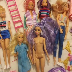 Barbie & Disney Princess Dolls - Ariel, Beast, Horse, Furniture, Wardrobe Closet, Barn image 4