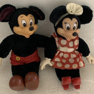 Vintage 1970-2000 - 7 Walt Disneys Musse och Mimmi Pigg plyschdockor bild 4