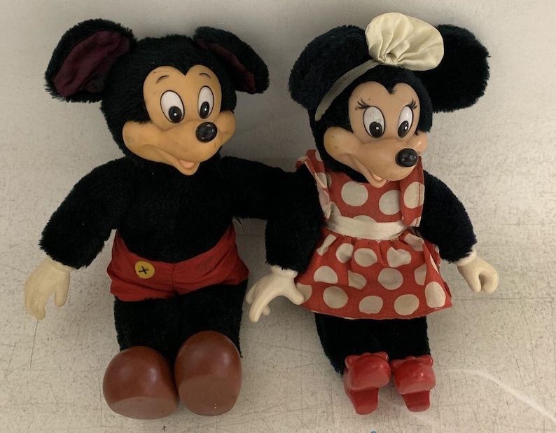 Vintage 1970-2000 - 7 Walt Disneys Musse och Mimmi Pigg plyschdockor bild 4