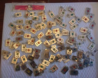 107 Ganz Metal Child Name Jewelry Charm Tags with Numerous Different Names plus Bonus