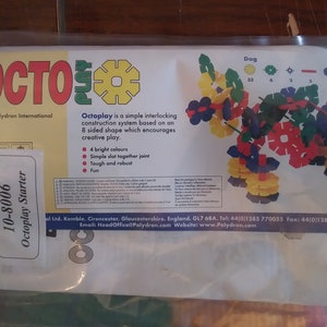 Polydron Set Multi-Color Octoplay 6 Different Pieces Large Set, MIP by Polydron UK